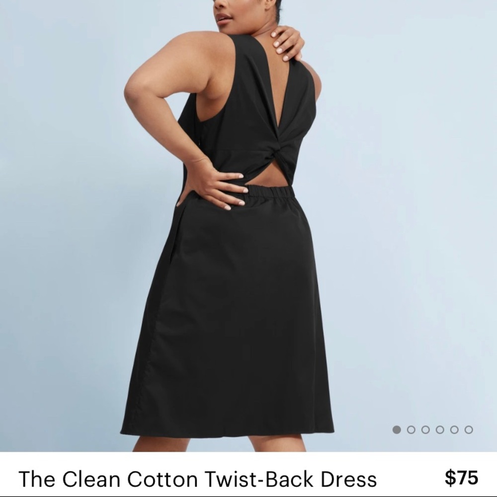 Cotton twist back dress